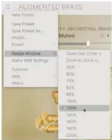 Arturia Augmented WOODWINDS - Le menu Augmented - 3