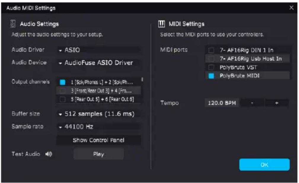 Arturia Augmented WOODWINDS - Audio MIDI Settings - 2
