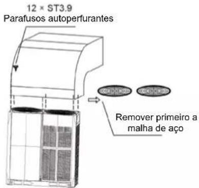 12 × ST3.9 Parafusos autoperfurantes Remover primeiro a malha de aço