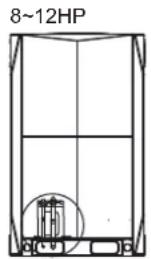 HTW V10 - Outdoor refrigerant connecting pipe position - 1