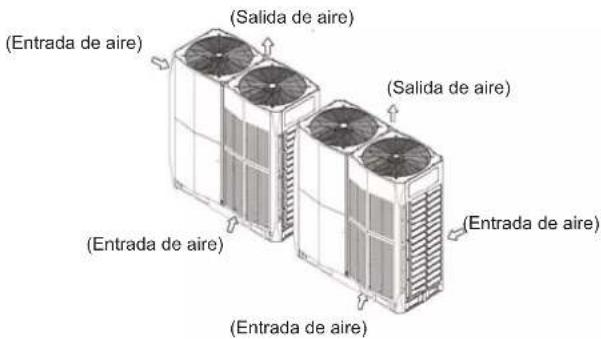 (Entrada de aire) (Salida de aire) (Entrada de aire) (Salida de aire) (Entrada de aire) (Entrada de aire)