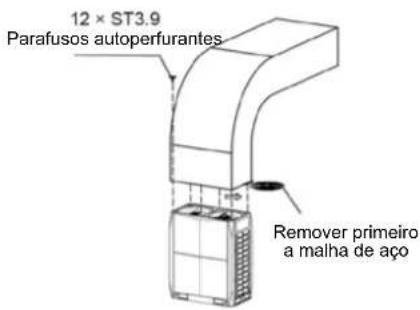 12 × ST3.9 Parafusos autoperfurantes Remover primeiro a malha de aço