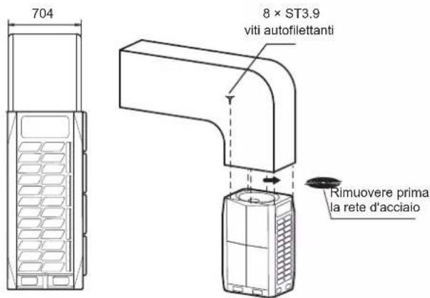 704 8 × ST3.9 viti autofilettanti Rimuovere prima la rete d'acciaio