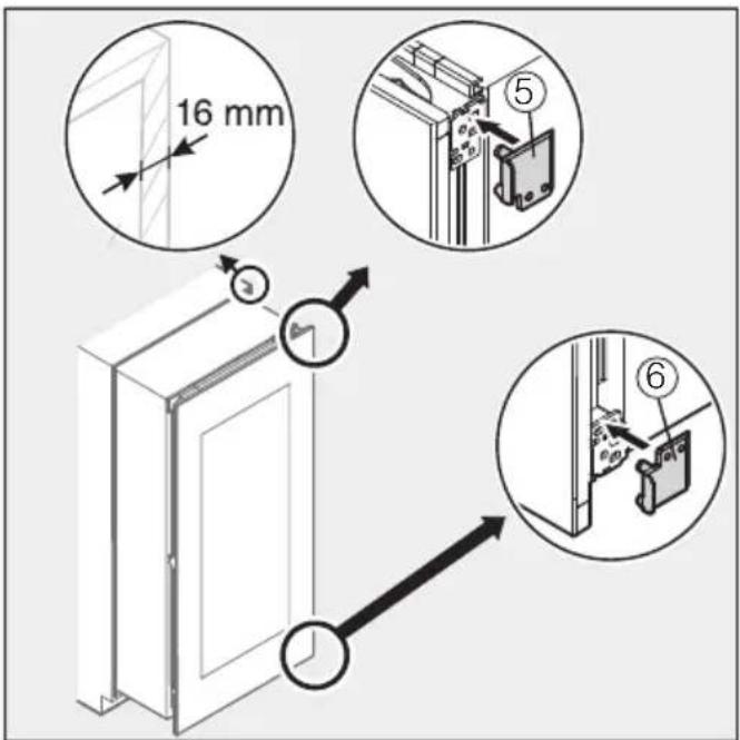 MIELE KWT 6422 iG-1 - Uniquement pour les parois de meuble d'une épaisseur de 16 mm : - 1