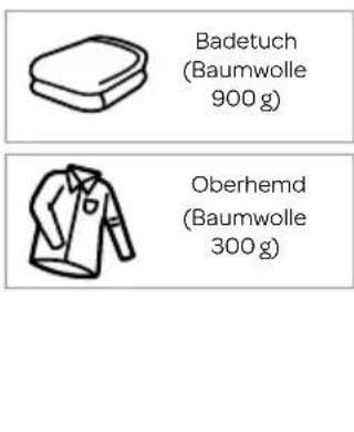 Badetuch (Baumwolle 900 g) Oberhemd (Baumwolle 300 g)