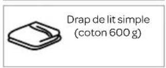 Drap de lit simple (coton 600 g)