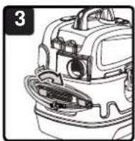 Vacmaster Professional Beast VFB511B - ADVERTENCIA: DESCONECTE SIEMPRE LA CLAVIJA DE LA TOMA DE ALIMENTACIÓN ANTES DE SACAR EL CABEZAL MOTRIZ DEL TANQUE RECOLECTOR. - 3