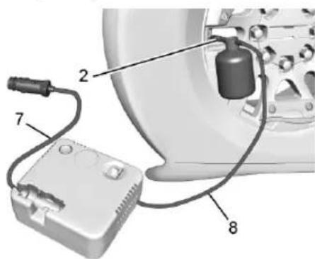 Pontiac Tempest (1994) - Using the Tire Sealant and Compressor Kit to Temporarily Seal and Inflate a Punctured Tire - 2