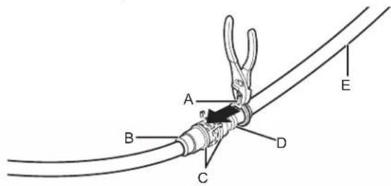WHIRLPOOL WDF341PAPM - Slide clamp onto connector - 1