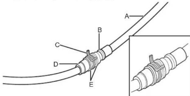 WHIRLPOOL WDF332PAMB - Hose clamp final position - 1