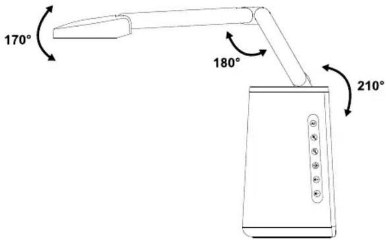AVer AVerVision A30 - アーム可動範囲 - 1