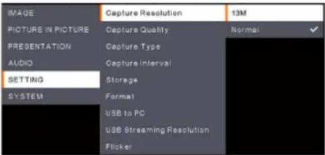 AVer AVerVision A30 - Einstellungen (Setting) - 1
