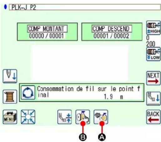 PLK-J P2 COMP MONTANT 00000 / 00001 COMP DESCEND 00001 / 00002 CONSOMMATION DE FIL SUR LE POINT F FINAL 1.9 m NEXT BACK B A
