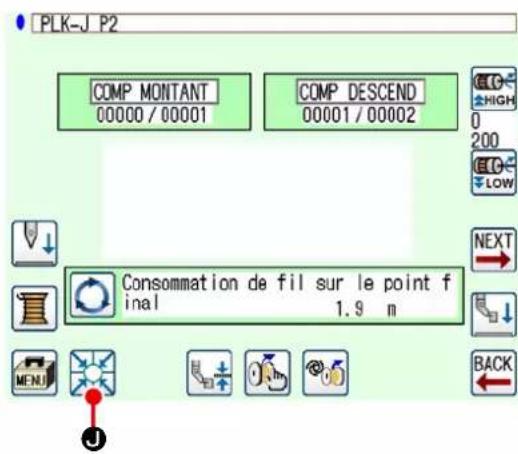 PLK-J P2 COMP MONTANT 00000 / 00001 COMP DESCEND 00001 / 00002 Consommation de fil sur le point f final 1.9 m NEXT BACK