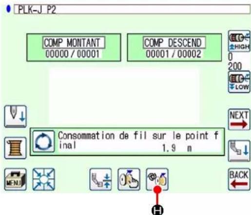 PLK-J P2 COMP MONTANT 00000 / 00001 COMP DESCEND 00001 / 00002 CONSOMMATION de fil sur le point f final 1.9 m
