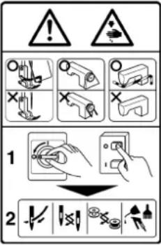 JUKI LU-2210 - (II) Explanation of pictorial warning indications and warning labels - 7