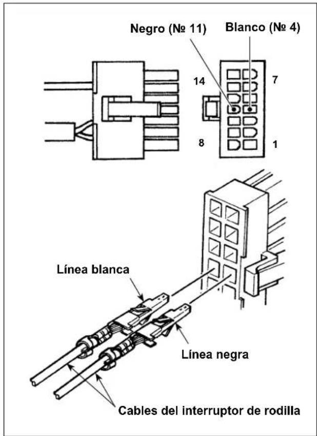 JUKI DNU-1541-7 - Instalación del interruptor de rodilla - 2