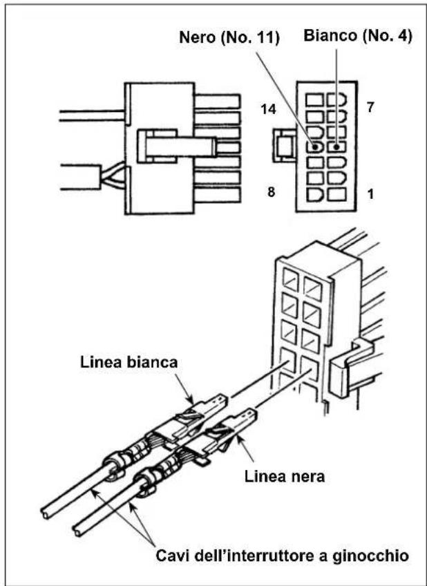 JUKI DNU-1541-7 - Installazione dell'interruttore a ginocchio - 2