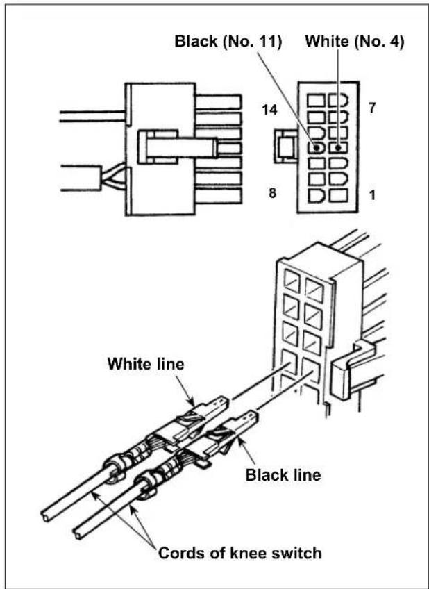 JUKI DNU-1541-7 - Installation of the knee switch - 2