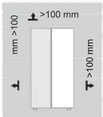 SCHNEIDER SCSBS548NFWDX - Dimensions et espaces libres requis - 1