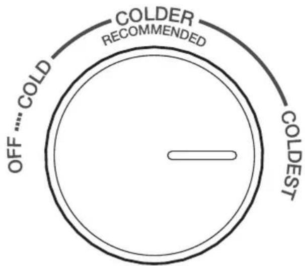 SCHNEIDER SCCB251HNFWDW - Réglage de la température du compartiment réfrigérateur - 1
