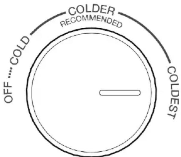 SCHNEIDER SCCB251HNFWDW - Einstellen der Kühlraumtemperatur - 1