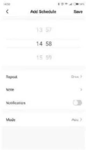 Prixton Roomie Smart - Zeitplan für die Reinigung (in der APP eingestellt) - 3