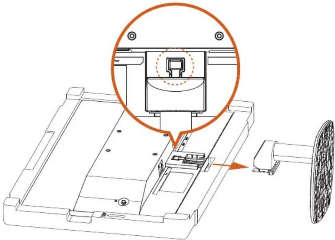 ASROCK CL25FF - Démontage du bras et de la base du support - 1