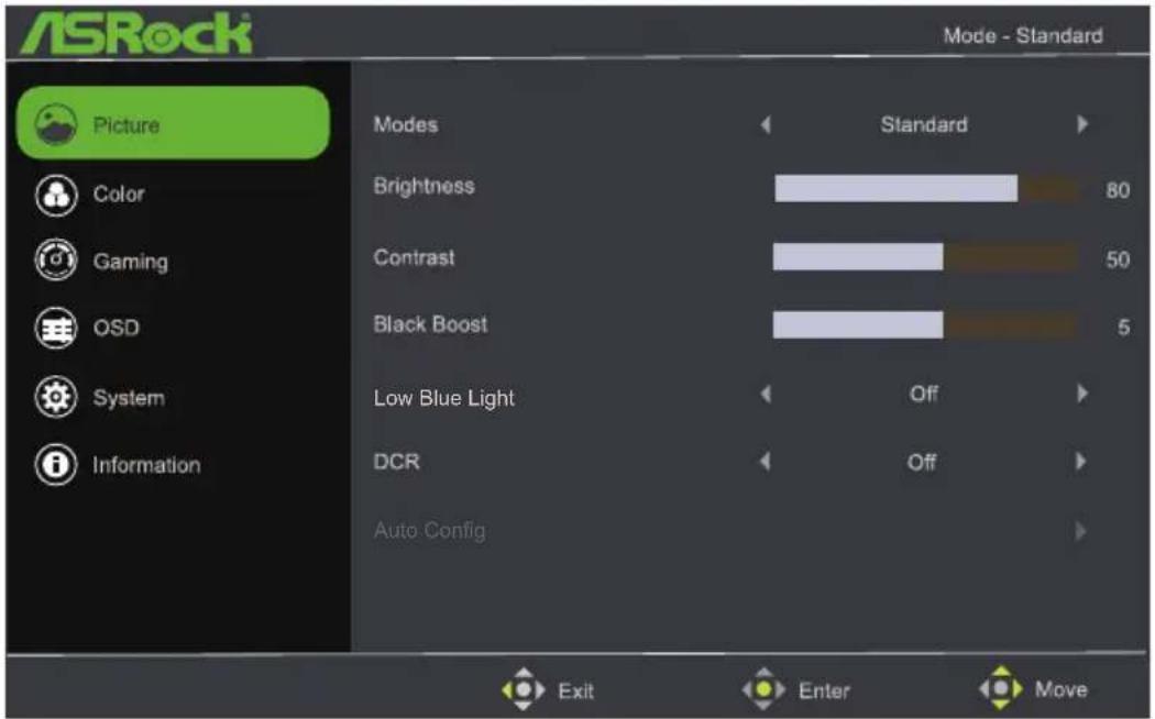 ASROCK CL25FF - Menus OSD - 1