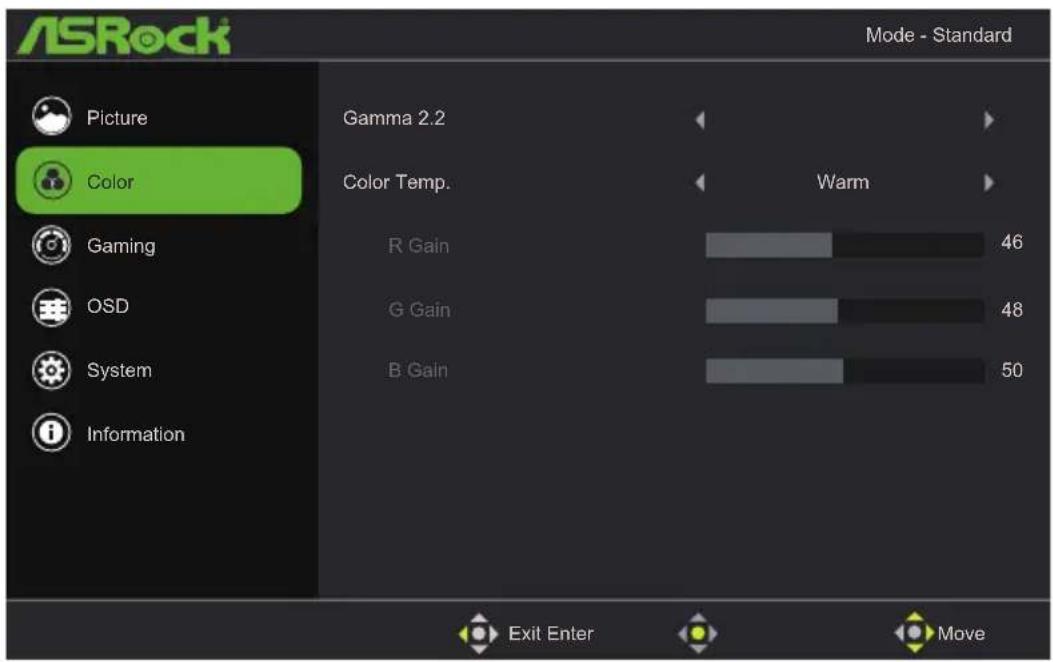 ASROCK CL25FF - Menus OSD - 2