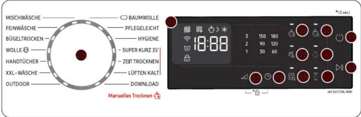 MISCHWÄSCHE FAINWÄSCHE BÜGELTROCKEN WOLLE HANDTÜCHER XXL-WÄSCHE OUTDOOR BAUMWOLLE PFLEGELEICHT HYGIENE SUPER KURZ 35' ZEIT TROCKNEN LÜFTEN KALT DOWNLOAD Manuelles Trocknen 3 150 180 2 90 120 1 30 60 (3 sec) 18:00 3 150 180 10 13 05 04 03 02 01 Jahr Start 35 Sek. halten