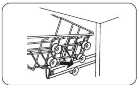 ETNA VW544N - Réglage du panier supérieur type 1 (en fonction du modèle) - 3