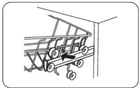 ETNA VW544N - Réglage du panier supérieur type 1 (en fonction du modèle) - 2