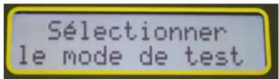 CHAUVIN ARNOUX DTR 8510 - SéLECTIONNER LE MODE DE TEST - 1