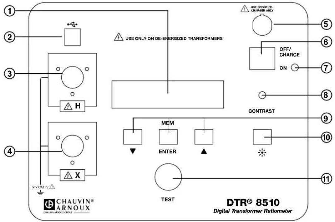 CHAUVIN ARNOUX DTR 8510 - CONTROL FEATURES - 1