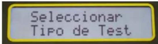 CHAUVIN ARNOUX DTR 8510 - SELECCIONAR EL TIPO DE PRUEBA - 1
