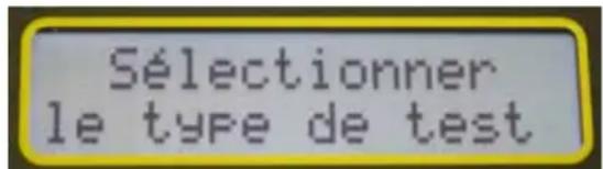 CHAUVIN ARNOUX DTR 8510 - SéLECTIONNER LE TyPE DE TEST - 1