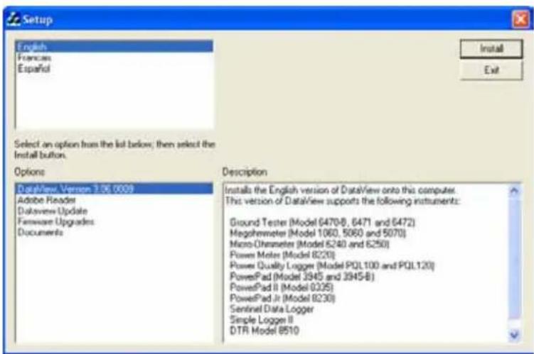 CHAUVIN ARNOUX DTR 8510 - A Set-up window, similar to the one below, will appear. - 1
