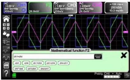 METRIX OX 9302 - Fonction MATHEMATIQUE, à partir de l'écran - 2