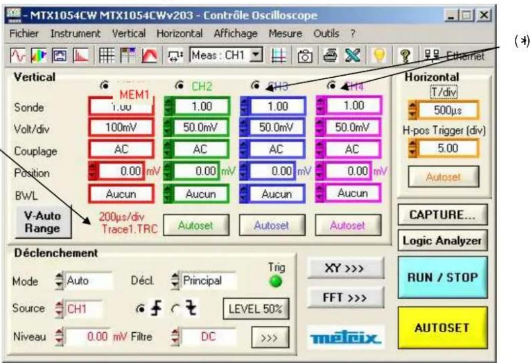 METRIX LX1600 - Ouvrir sélectionné ouvre la fenêtre suivante : - 2