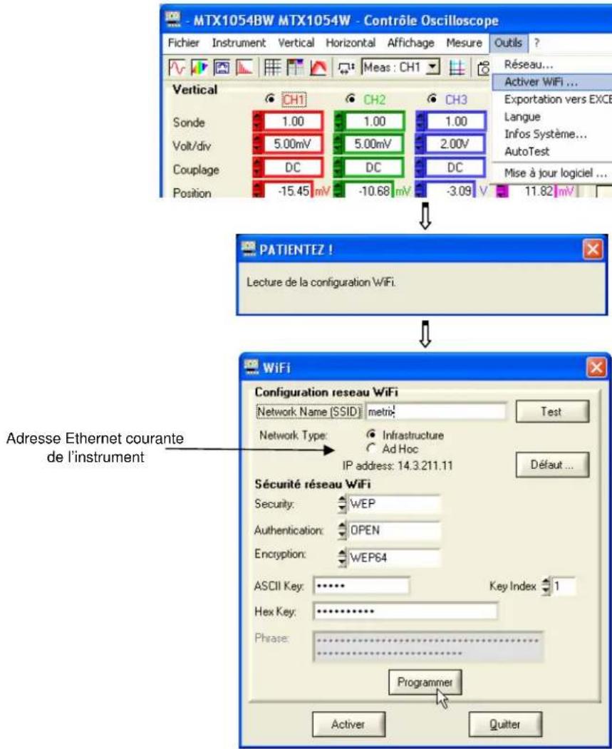 METRIX LX1600 - Programmation de la connexion WiFi (suite) - 1