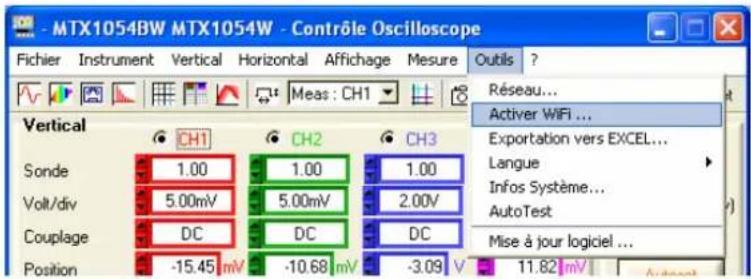 METRIX LX1600 - Démarrer une connexion en WiFi - 1