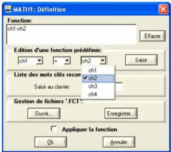 METRIX LX1600 - Edition d'une fonction prédéfinie - 1