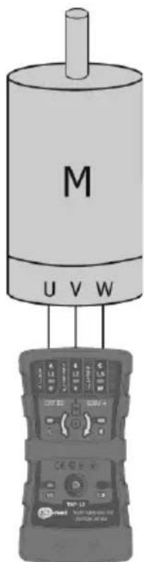 Sonel TKF-13 - Motor shaft rotation direction (using leads) - 1