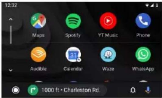 12:32 Maps Spotify YT Music Phone Audible Calendar Waze WhatsApp 1000 ft • Charleston Rd.