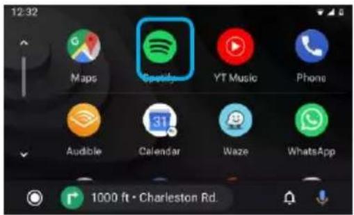 12:32 Maps Spotify YT Music Phone Audible Calendar Waze WhatsApp 1000 ft • Charleston Rd.