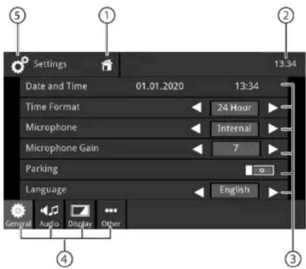 BLAUPUNKT Oslo 600 DAB - Opening system settings - 1