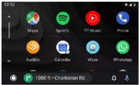 12:32 Maps Spotify YT Music Phone Audible Calendar Waze WhatsApp 1000 ft • Charleston Rd.