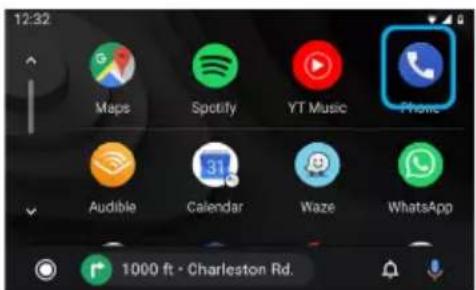 12:32 Maps Spotify YT Music Phone Audible Calendar Waze WhatsApp 1000 ft · Charleston Rd.