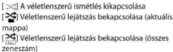 BLAUPUNKT Oslo 600 DAB - A zeneszám ismétlésének beállítása/zeneszám véletlenszerű lejátszása - 2